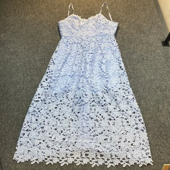 Astr | Dresses | Astr The Label Light Blue Lace Lined Midi Dress Spaghetti  Straps Vneck Medium | Poshmark